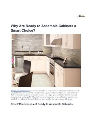 Why Are Ready to Assemble Cabinets a Smart Choice_