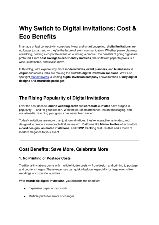 Why Switch to Digital Invitations_ Cost & Eco Benefits