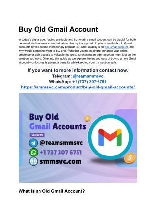 Buy Old Gmail Account Clean And Aged (1)