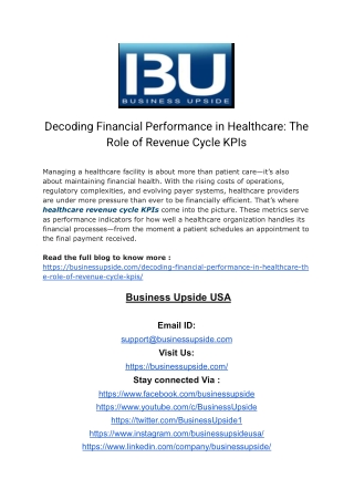 Decoding Financial Performance in Healthcare_ The Role of Revenue Cycle KPIs