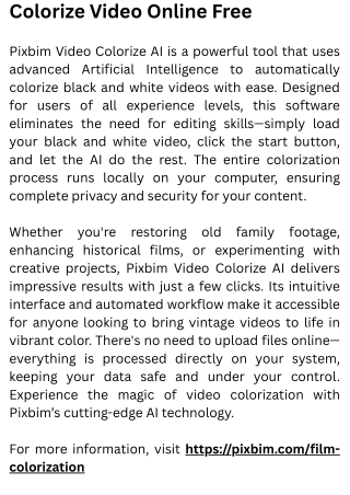 Film Colorization