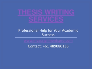 Thesis Writing Services