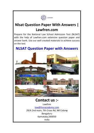 nlsat question paper with answers lawfren