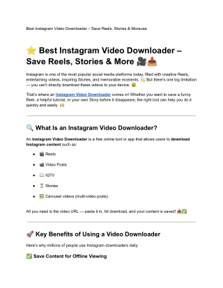 Download Instagram Videos Instantly – Fast, Free & Easy Tool (2)