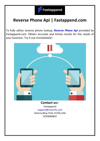 reverse phone api fastappend com