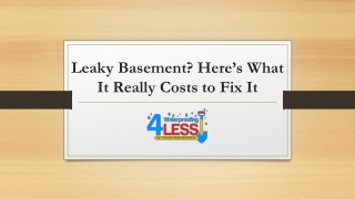 Leaky Basement? Here’s What It Really Costs to Fix It