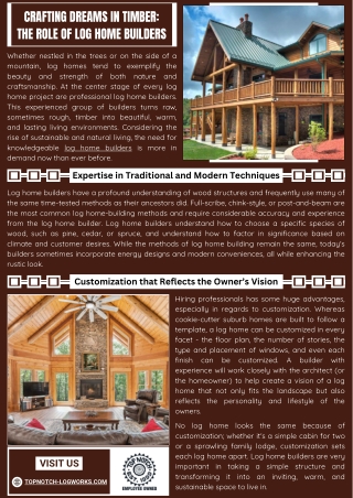 Luxury Log Home Designers