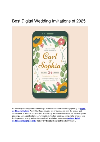 Best Digital Wedding Invitations of 2025