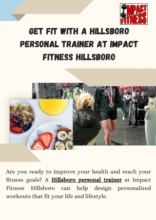 Achieve Your Fitness Goals with a Hillsboro Personal Trainer