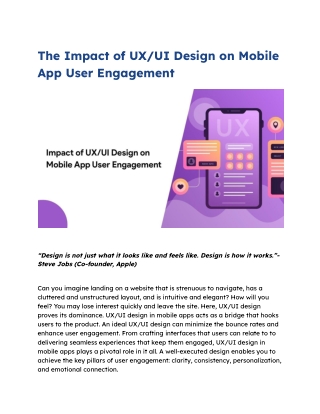 the impact of ux ui design on mobile app user