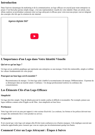 Créer un logo attrayant et efficace pour votre nouveau projet