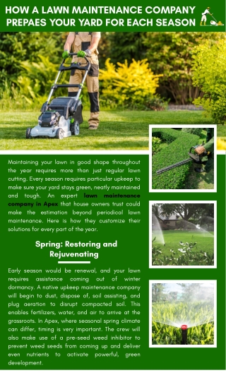 How a Lawn Maintenance Company Prepares Your Yard for Each Season