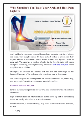 arch and heel pain