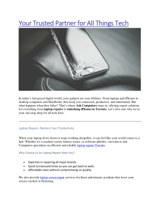 Your Trusted Partner for All Things Tech