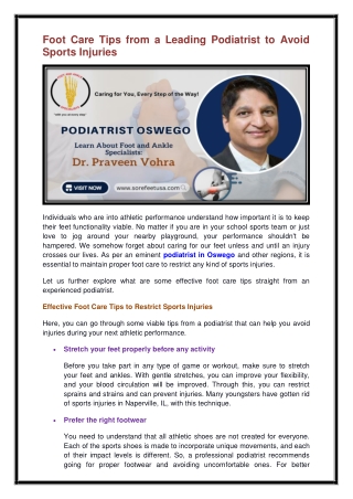 podiatrist in Oswego