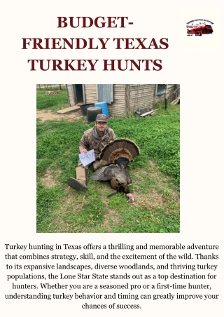 Low-Cost Turkey Hunting Trips in Texas
