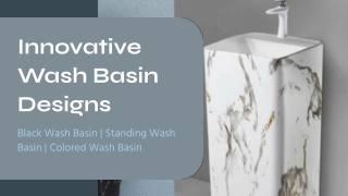 Explore Unique Wash Basin Designs: Black, Standing & Colored Options