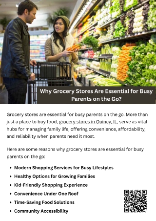 Why Grocery Stores Are Essential for Busy Parents on the Go?