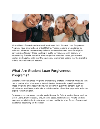 A Complete Guide to Student Loan Forgiveness Programs (1)