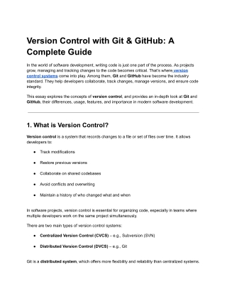 version control with git github a complete guide