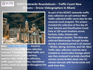 GDOT Statewide Roundabouts – Traffic Count New Orleans – Drone Videographers In Miami