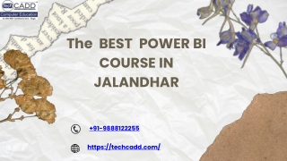 The BEST POWER BI COURSE IN JALANDHAR