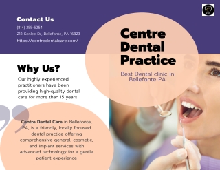 Smile Better with Expert Dental Care Services in Bellefonte PA – Centre Dental Care