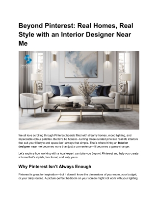 Beyond Pinterest_ Real Homes, Real Style with an Interior Designer Near Me