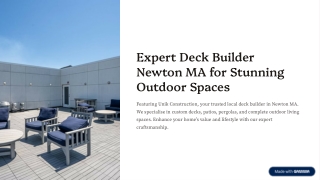 Trusted Deck Builder in Newton MA for Beautiful Outdoor Spaces