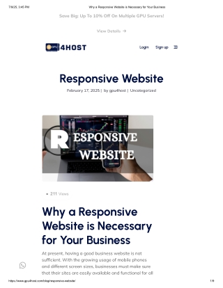 Why a Responsive Website is Necessary for Your Business
