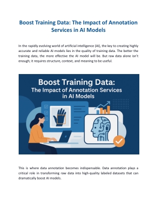 Boost Training Data: The Impact of Annotation Services in AI Models