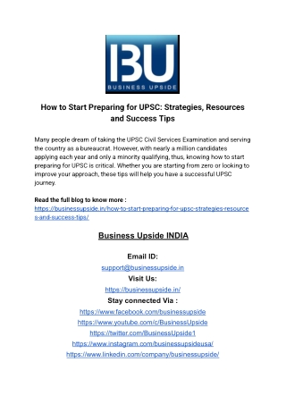 How to Start Preparing for UPSC_ Strategies, Resources and Success Tips