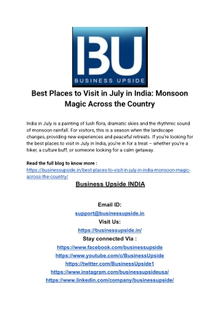 Best Places to Visit in July in India_ Monsoon Magic Across the Country