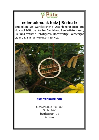 osterschmuck holz  Bütic.de