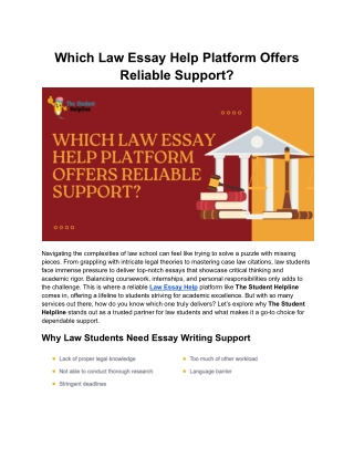 Which Law Essay Help Platform Offers Reliable Support_