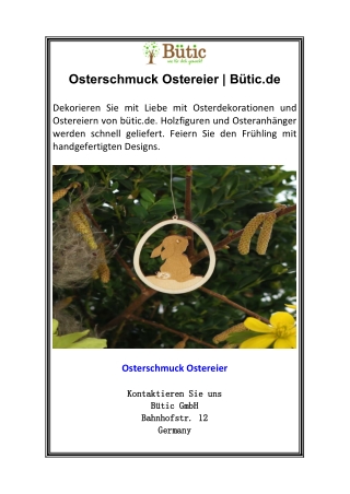 Osterschmuck Ostereier  Bütic.de