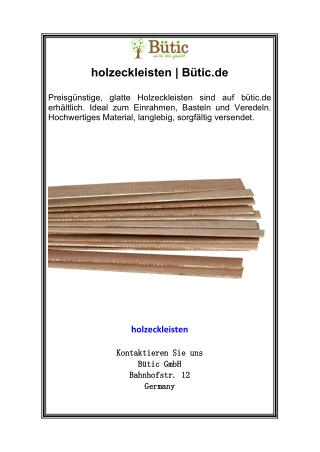 holzeckleisten  Bütic.de
