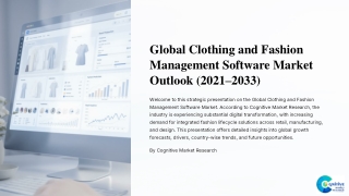 Clothing and Fashion Management Software Market Report 2025 and its Size Share and Forecast