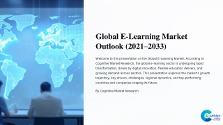 E learning Market Report 2025 ans its Size Share and Forecast