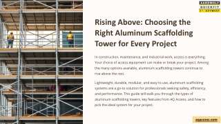 Smart Elevation: A Visual Guide to Choosing Right Aluminium Scaffolding Tower