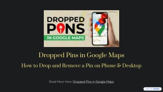 dropped pins in google maps