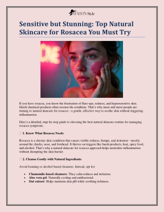 Sensitive but Stunning top Natural Skincare