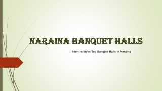 Naraina Banquet halls