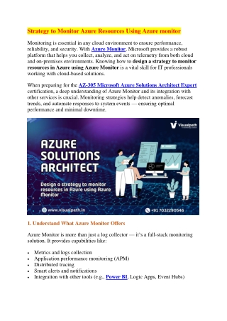 AZ-305 | Top Azure Solutions Architect Certification Training