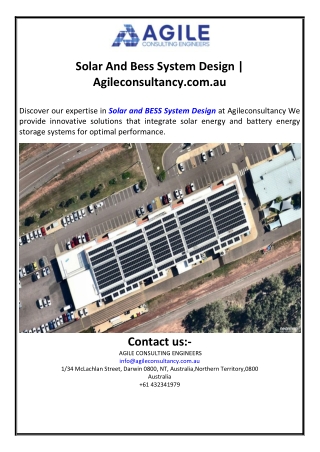 solar and bess system design agileconsultancy