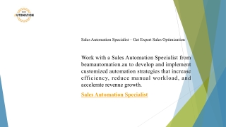 Sales Automation Specialist – Get Expert Sales Optimization