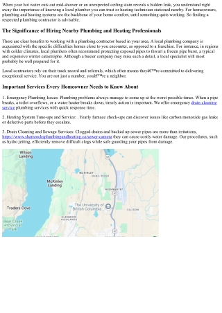 Shamrocks Plumbing, Heating and Drains, Kelownas Best Plumbing Specialist
