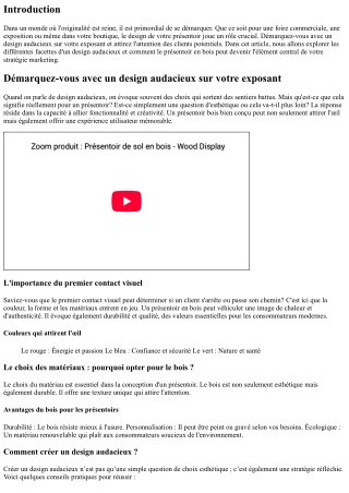 Démarquez-vous avec un design audacieux sur votre exposant.