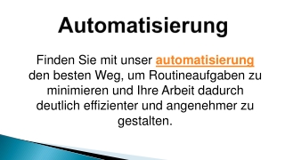 Automatisierung