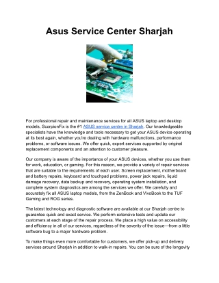 Asus Service Center Sharjah
